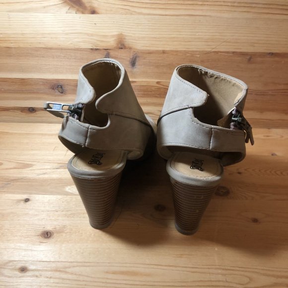 Brash Slingback Wedges- Open Toe Sandals faux suede/leather - Picture 12 of 12